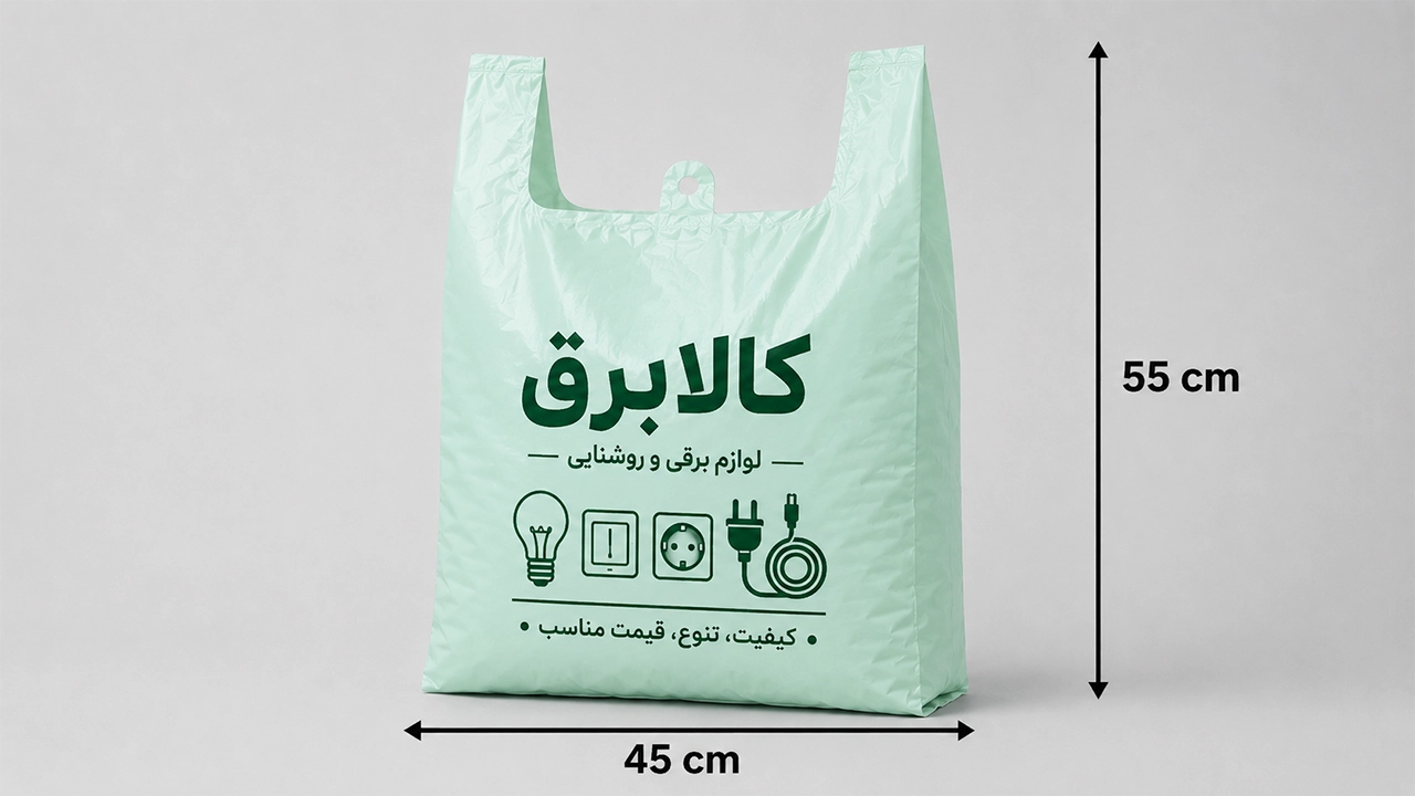 نایلون باچاپ اختصاصی درسایت چاپاتو سایز45*55